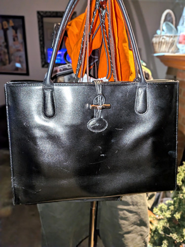 Longchamp black large tote bag - black,